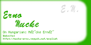 erno mucke business card